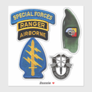 Groene Berets contour Leger 3de Special Forces Gro Sticker