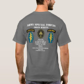 Groene beretten - Speciale strijdkrachten T-shirt (Achterkant)