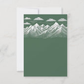 Groene Berg Bruiloft Voedsel Keuzen RSVP Kaartje (Achterkant)