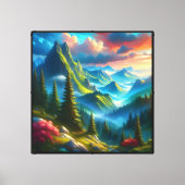Groene berg - canvas afdruk (Voorkant)