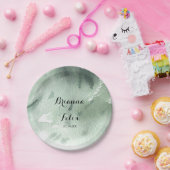 Groene Berg Land Bruiloft Taart Papier Bord (Feest)