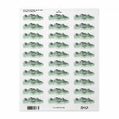 Groene berg land retouradreslabel etiket (Full Sheet)