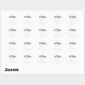 Groene berg landelijke baby shower favor  ronde sticker (Vel)