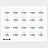 Groene berg landelijke bruidsfeest favor  ronde sticker (Vel)