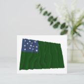 Groene bergbekkenvlag briefkaart (Staand voorkant)