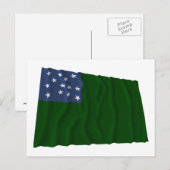 Groene bergbekkenvlag briefkaart (Voorkant / Achterkant)