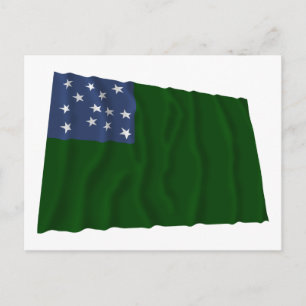 Groene bergbekkenvlag briefkaart