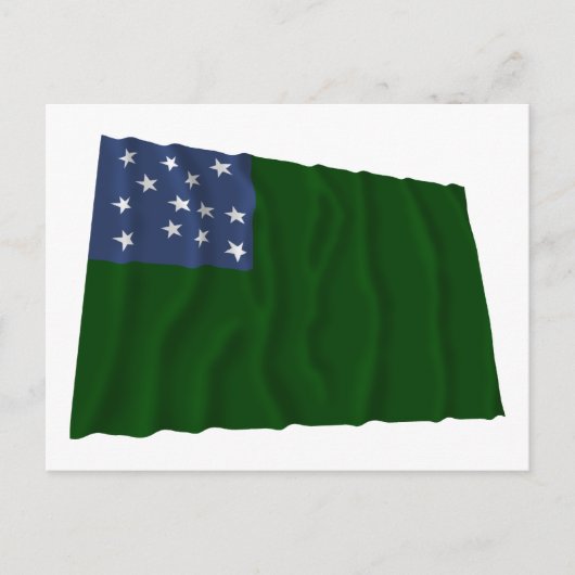 Groene bergbekkenvlag briefkaart (Voorkant)
