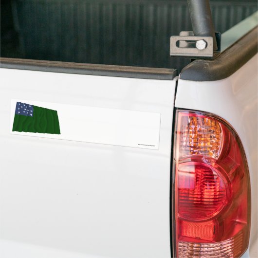 Groene bergbekkenvlag bumpersticker (Op Truck)