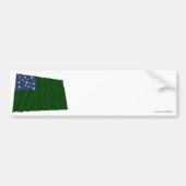 Groene bergbekkenvlag bumpersticker (Voorkant)