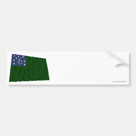 Groene bergbekkenvlag bumpersticker (Voorkant)