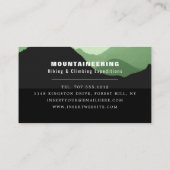 Groene bergbeklimmen, wandelen en beklimmen visitekaartje (Achterkant)