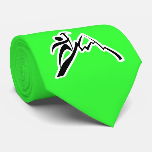 Groene bergbeklimming stropdas (Opgerold)