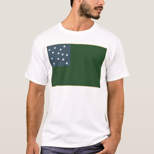 Groene bergboeien en de vlag van de Vermont-republ T-shirt (Voorkant)