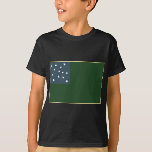 Groene bergboeien en de vlag van de Vermont-republ T-shirt (Voorkant)