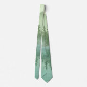 Groene bergen en boslandschap stropdas (Achterkant)