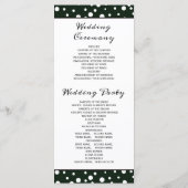 Groene bergen en coniferen bruiloft programma programmakaart (Achterkant)