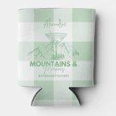 Groene bergen en Martinis Bachelorette Blikjeskoeler (Voorkant)