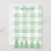 Groene bergen en Martinis Bachelorette Kaart (Achterkant)