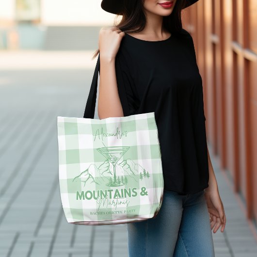 Groene Bergen en Martinis Bachelorette Tote Bag