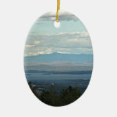 Groene bergen keramisch ornament (Voorkant)