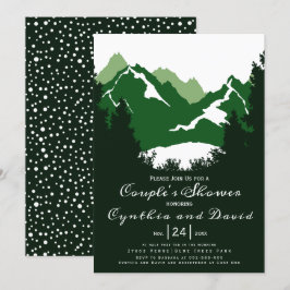 Groene bergen, naaldtrouwparen douchen kaart