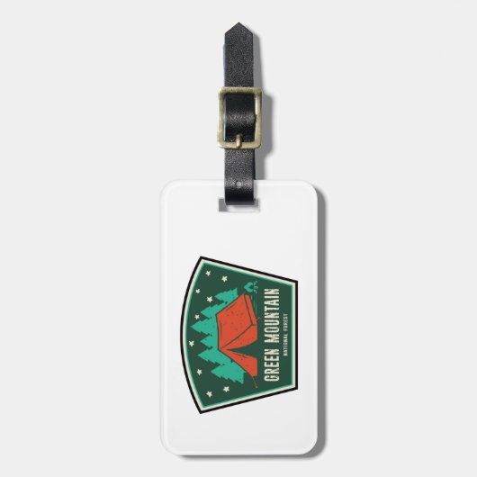 Groene bergen Nationale Boscampagne Bagagelabel (Voorkant verticaal)