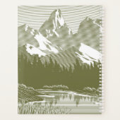 Groene bergen ontwerp Wekelijks/Maandelijks Planner (Achterkant)