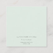 Groene bergen oorbel vierkante display kaart vierkante visitekaartje (Achterkant)