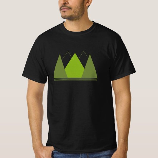 Groene bergen T-Shirt (Voorkant)