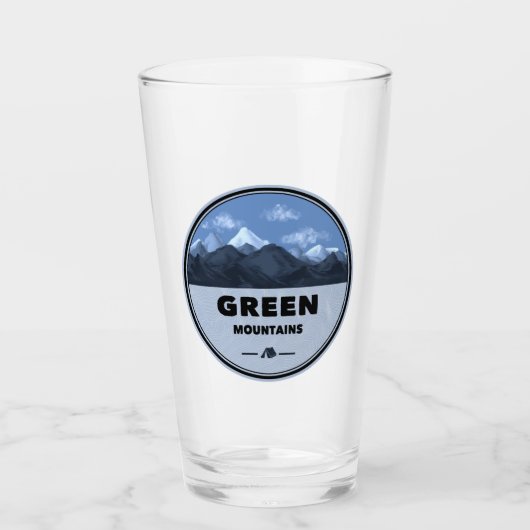 Groene bergen Vermont Camping Glas (Voorkant)