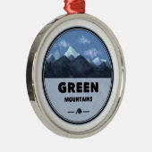 Groene bergen Vermont Camping Metalen Ornament (Rechts)