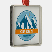 Groene bergen Vermont Metalen Ornament (Rechts)