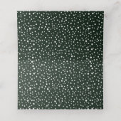 Groene bergen winter bruiloft gevouwen escort plaatskaartje (Binnenkant ongevouwen)