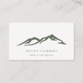 Groene bergketchsilhouet Klikkamp Visitekaartje (Voorkant)