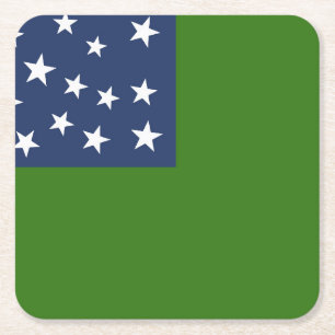 Groene bergvlag VS patriottisch historisch Amerika Kartonnen Onderzetters