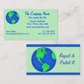 Groene bescherming aardomgeving behouden Art Custo Visitekaartje (Voorkant / Achterkant)