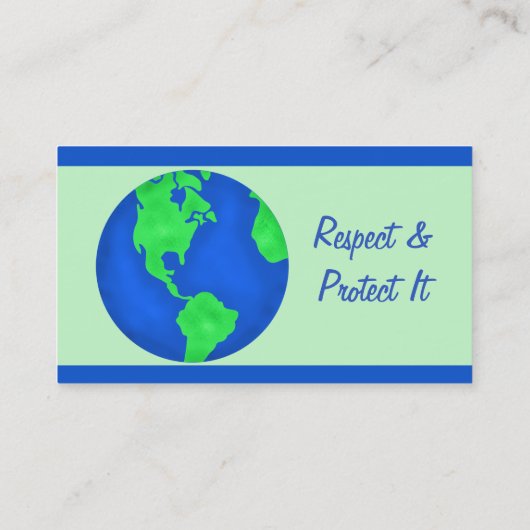 Groene bescherming aardomgeving behouden Art Custo Visitekaartje (Achterkant)
