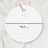 Groene bessen krans Vrolijk & Helder Kerstmis Bedankjes Labels (Achterkant)