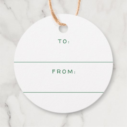 Groene bessen krans Vrolijk & Helder Kerstmis Bedankjes Labels (Achterkant)