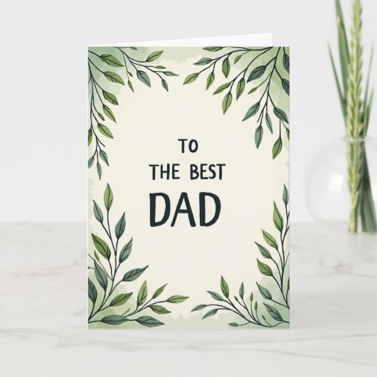 Groene Beste Papa Kaart (Voorkant)
