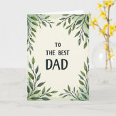 Groene Beste Papa Kaart (Gele Bloem)