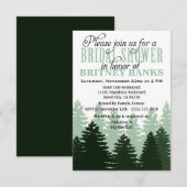 Groene betoverende woudbridale doucheruitvindingen kaart (Voorkant / Achterkant)