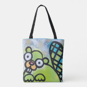 Groene Bevertas Tote Bag (Achterkant)