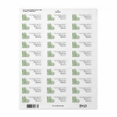 Groene Bewaar De Datum Aangepaste Naam Retouradres Etiket (Full Sheet)