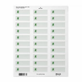 Groene bewustmakingslint met vlinder etiket (Full Sheet)
