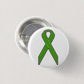 Groene bewustmakingslint ronde button 3,2 cm (Voorkant /achterkant)