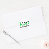 Groene bewustmakingslint ronde sticker (Envelop)