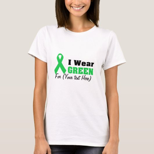 Groene bewustmakingslint t-shirt (Voorkant)