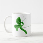 Groene Bewustmakingslint Vlinderkoffie Mok (Links)